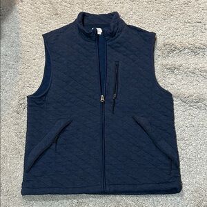 Faherty Navy Quilted Vest